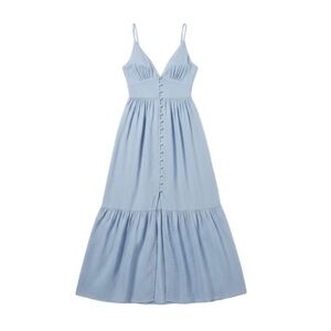 Abercrombie & Fitch Blue Button Through Maxi Dress